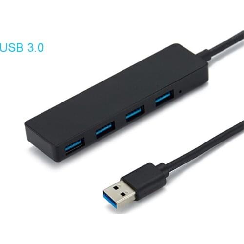 100 Pcs 4-Port USB 3.0 Ultra Slim Data Hub High Speed External Splitter for Laptop,Notebook PC,USB Flash Drives Wholesale K1
