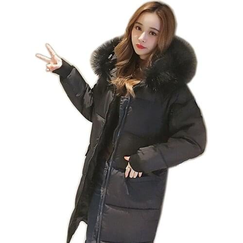2019 Hooded Parka casaco feminino female jacket Coat plus size winter jacket women Casual Down Cotton Long Padded Parkas Female