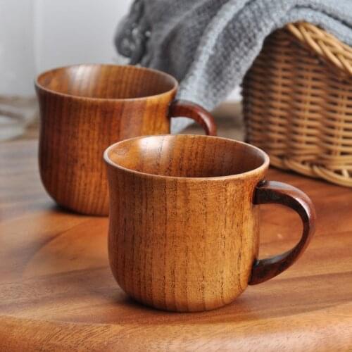 350ml Classic Style Natural Wood Cup Wooden Beer Mugs Drinking For Party Novelty Gifts Eco-friendly Kitchen Tableware
