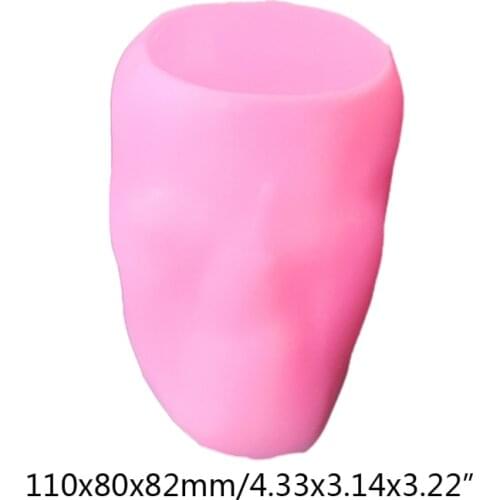 A0NF Flower Skull Epoxy Resin Mold Skull Head Ashtray Silicone Mould DIY Crafts Plaster Flowerpot Plant Pot Decorations Mold
