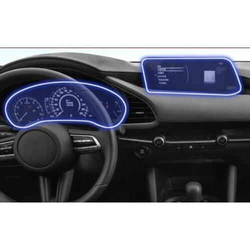 Car TPU Navigation Protector Sticker Door Handle Bowl Cover Instrument Panel Screen Protector For Mazda 3 Alexa 2020