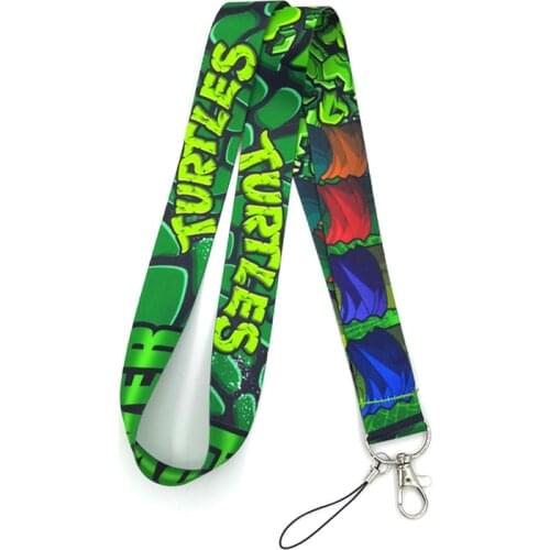 100pcs Regooly RE177 Turtles cartoon kids keyrings gift key keychain necklace Cartoon Neck Strap ID badge holder Lanyard