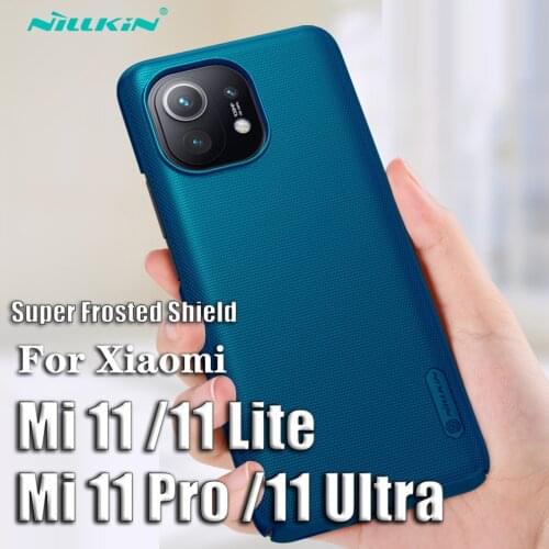 For Xiaomi Mi 11 Case NILLKIN Super Frosted Shield Case For Xiaomi Mi 11 Lite Mi 11 Pro Bumper Shell For Xiaomi Mi11 Ultra Cover