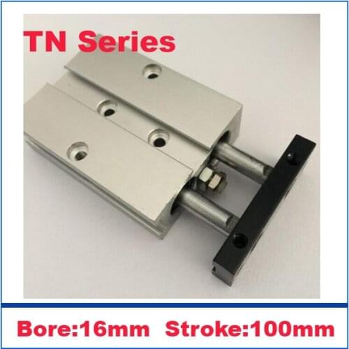 Double rod cylinder TN16-100 16mm bore 100mm stroke pneumatic cylinder components for filling machine parts dual rod cylinders