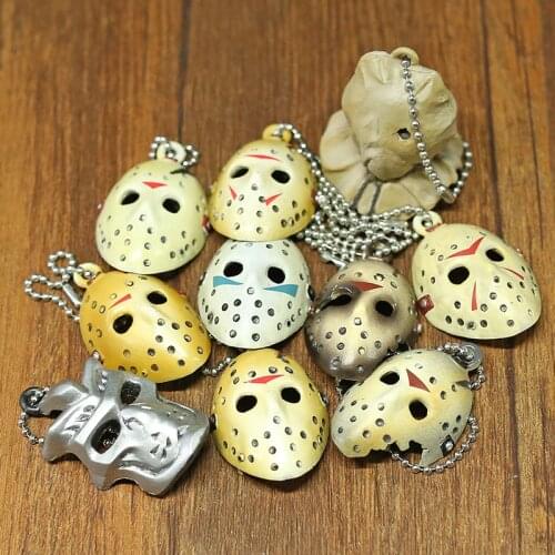 Friday the 13th Jason Voorhees Masks Mini Model Figures Toys Pendants 10pcs/set 4cm