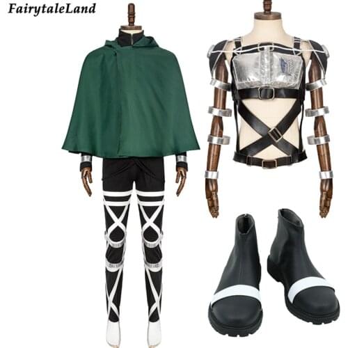 Attack on Titan 4 Cosplay Rivaille Costume Halloween The Final Season Team Outfit Shingeki no Kyojin Rival Survey Corps Suit