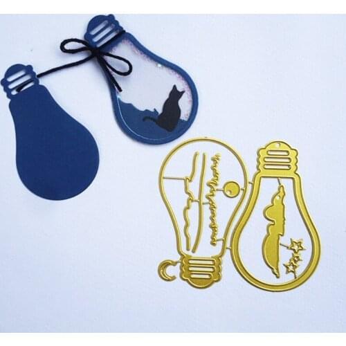 Bulb Drift Bottle Metal Cutting Dies Stencil DIY Scrapbooking Album Paper Card Template Mold Embossing Craft Decoration