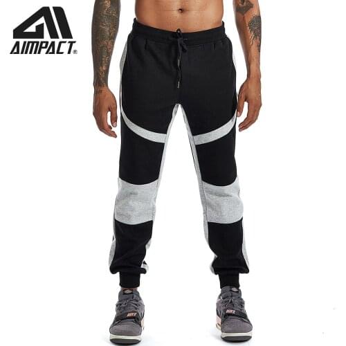 Aimpact Patchwork Cotton Pants for Men New Fashion Casual Sweatpants Male Sport Running Jogging Track Pants Fit Trousers AM5217