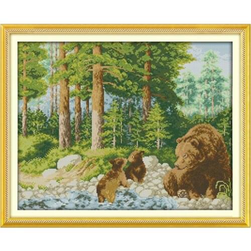 The happiness of the forest counted 11CT 14CT DIY kit Chinese wholesale Cross Stitch embroidery needlework Sets home decor