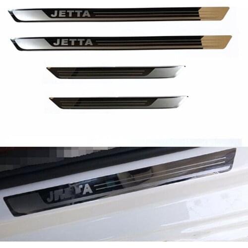 For VW Volkswagen Jetta 2013-2020 Scuff Plate Door Sill Stainless Steel Entry Guards Welcome Kick Pedal Styling Car Accessories