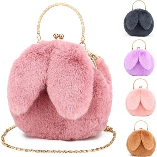 Children Rabbit Ear Plush Bag Backpacks Children Girl Cute Bag Stuffed Rabbit Toy Children School Bag Gift Kids Toy For Little G