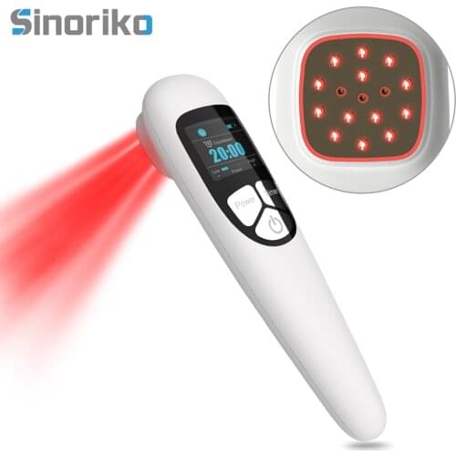 Cold Laser Red Light Therapy Device with Display, LLLT for Shoulder, Joint, Muscle Pain Reliever, Safe for Pet, 4 Power/4 Timer