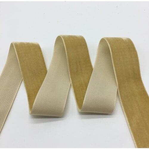 3 yards/lot 1"(25mm)Wide Khaki Velvet Ribbon Headband Clips Bow Wedding Decoration