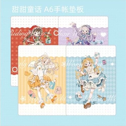 Fairy Sweet Girls A6 PP Plastic Scrapbooking Subplate Illustration Card Posing Material Photo Tools