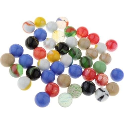Assorted Color Glass Marbles, Pack of 45Pieces, Vase Fillers Decor, Marble Games for Kids Adults Families