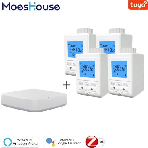 Zigbee Thermostat Smart TRV Thermostatic Radiator Valve Controller Heater Temperature 2MQTT Setup Works with Alexa Google Home