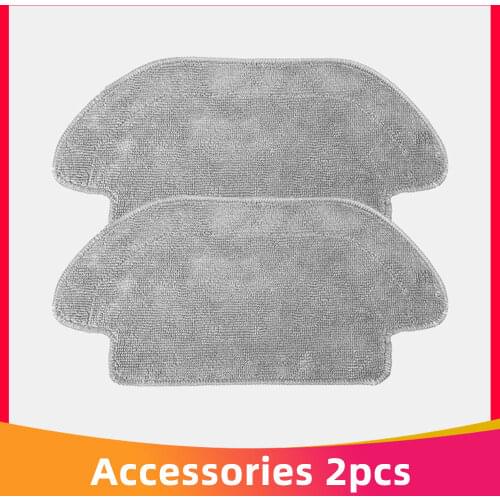 2Pcs Mop Cloth Dishcloth Replacement for Xiaomi STYJ02YM Viomi V2 PRO V-RVCLM21B / Conga 3490 Robot Vacuum Cleaner Accessories