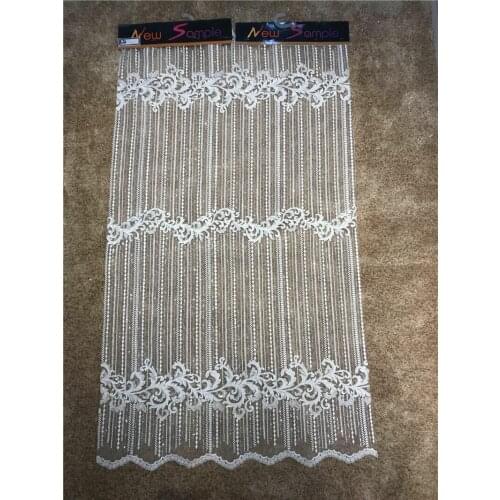 Latest african Tulle lace French Net Beaded Lace Fabric For Wedding off white Embroidery African lace fabric