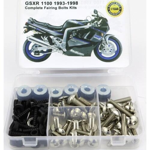 Fit For Suzuki GSXR 1100 1993 1994 1995 1996 1997 1998 Complete Full Fairing Bolts Kit Screws Clips Speed Nut Covering Bolts