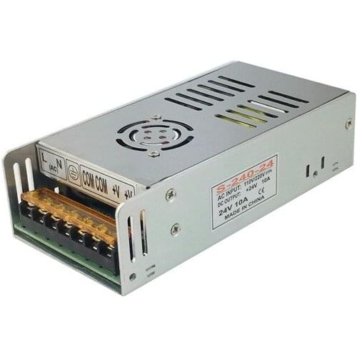 10PCS DC24V 10A 240W LED Switch Power Supply 220V Input to DC 24V Led Driver lighting Transformer for LCD led equipment
