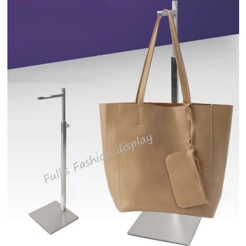 10pcs 7-shape stainless steel women bag display rack Tie/silk scarf/purse/wig/handbag display stand holder rack free shipping