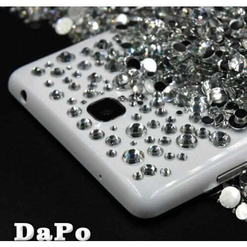 5000Pcs/Bag Crystal Clear Color Mixed Size Round Acrylic Rhinestones Decoration Nail Art Rhinestones For Nail makeup