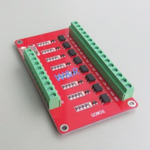 8-channel Solid State Relay Module / High Level Trigger 48V / 1A Optocoupler Isolation Output / Level Voltage Conversion