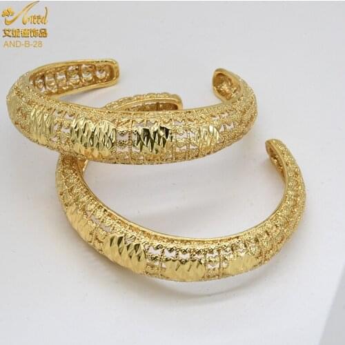 ANIID Hand Chain Ring Bracelet Fine Jewelry For Women Bangle Cuff 24K Gold Plated With Charms Indian Filled Friendship Wedding