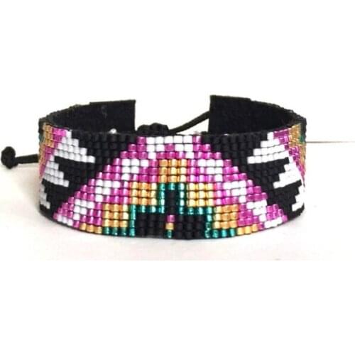 Pink and Black Miyuki Bracelet