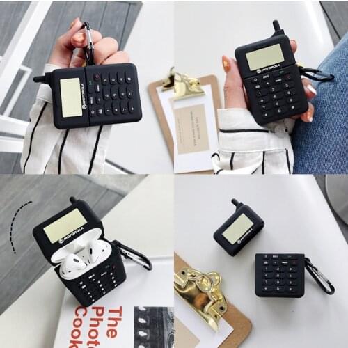 DHL Retro Classic Mobile Phone Headphone Cases For Apple Wireless Bluetooth Headset Airpods Silicone Earphone Protection Cover