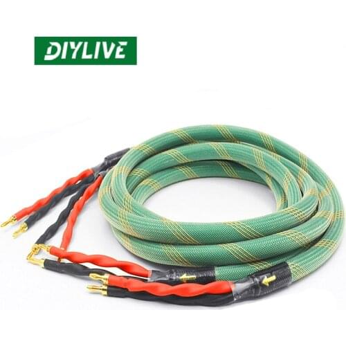 DIYLIVE 4 core bold audio wire McIntosh Fever speaker line audio box line high and low double tone split banana head plus net