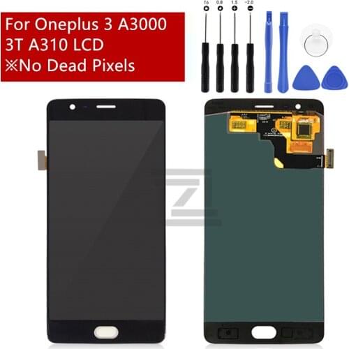 For Oneplus 3T LCD Display Touch Screen 100% New 5.5" Digitizer Assembly Replacement Accessory For One plus A3010 A3000 3 three