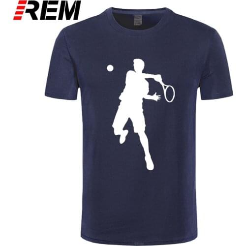 REM tee Cool tennis player printed mens T-shirt fashion high quality brand funny Fashion raglan Short Sleeve Top Tshirt