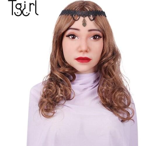 Tgirl Silicone Headgear African Female Headwear Crossdressers 6 Color Crossplay Soft