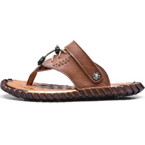 Herren flops for sandals leather beach uomo new bulk homme work mens para sandles summer teenslippers hombre breathable 2020 da