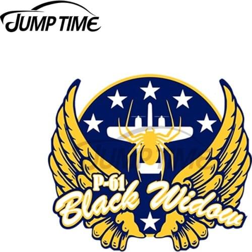 JumpTime 13 x 10.2cm For WW2 Air Force USAAF P-61 Black Widow Car Stickers and Decals Vinyl JDM Bumper Windows Wall Decal