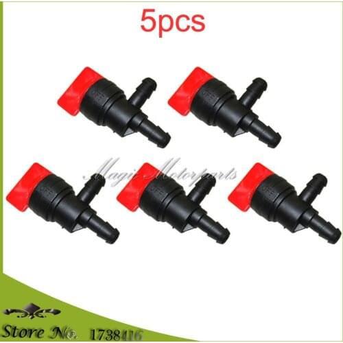 5x 90 Degree 1/4" Gas Fuel Shut Off Cut Off Valve Petcock For Tecumseh 35857 Briggs Stratton 494769 697944 698181 698180 692586