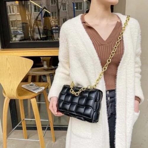 Hand-woven square Summer bags 2021 Women new fashion simple portable womens bag Korean version versatile chain shoulder bag