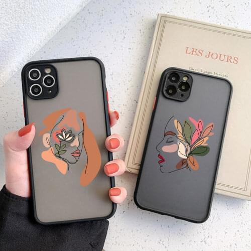 New Colorful Art Retro Abstract Geometry Matte Phone Case For iPhone 11 12 Pro Max Mini 7 8 Plus SE 2020 X XR XS Hard PC Back