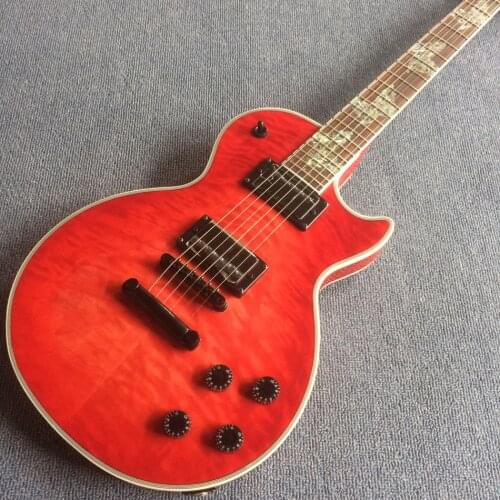 OEM 6-string electric guitar, rosewood fingerboard with butterfly inlay,Red burst color top & back, free shipping