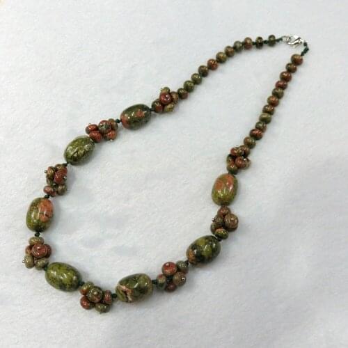 Wholesale 12pcs Natural Crystal Semi-precious Stone Rubyss Fuchsite Colorful Necklace Jewelry Round Beads Necklace Free Shipping