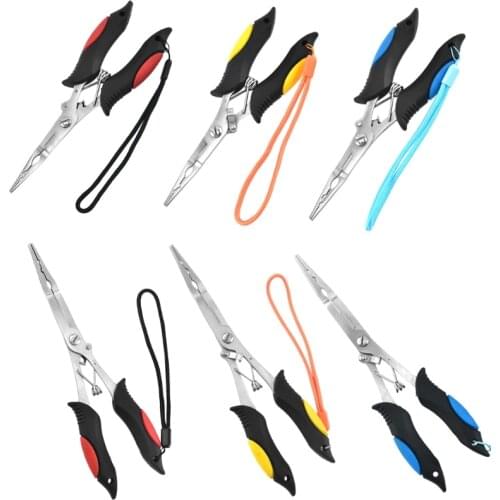 Long Nose Fishing Pliers Fish Hook Pliers Hook Remover Split Ring Pliers Scissor