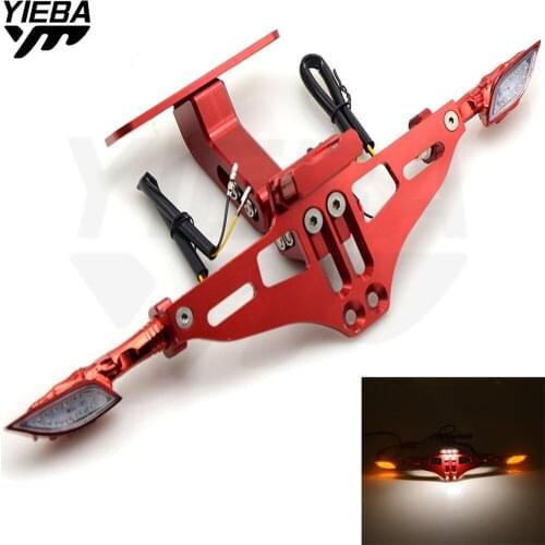 Umiversal Motorcycle Bracket Licence Plate Holder Turn Light FOR EXC EXCF EXC F 125 250 450 500 Z750 Z800 ER-6N ER-6F ER6N