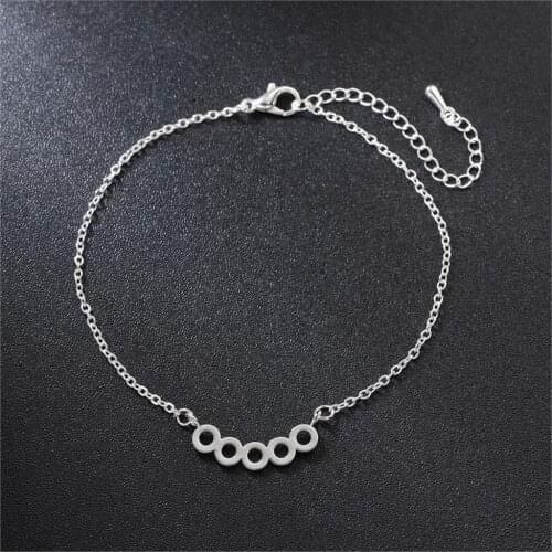 QIMING Stainless Steel Simple Round Bracelet Women Minimalist Jewelry Layering Bracelets Everyday Bangles Bracelet