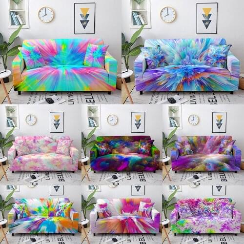Multicolor Abstract Pattern Washable Elastic Sofa Cover for Home Living Room Single Double Sofa Protective Cover Slipcover