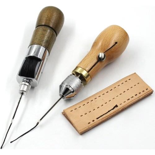 Hand Sewing Awl Tools Leather Waxed Thread Sewing Patchwork Stitching Thread Needle Tool DIY Leather Wallet Bag Craft Tools