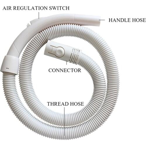 1.9m Inner Diameter 32mm Flexible EVA Hose+PP Connector+Handle Hoses for Philips FC5225 FC5226 FC5228 FC5820 Vacuum Cleaner Part