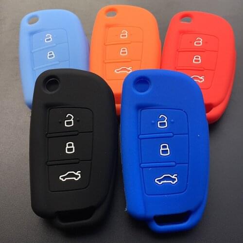 Silicone car key cover case shell For Geely Emgrand 7 EC7 EC715 EC718 EC7-RV EC718-RV 3button key