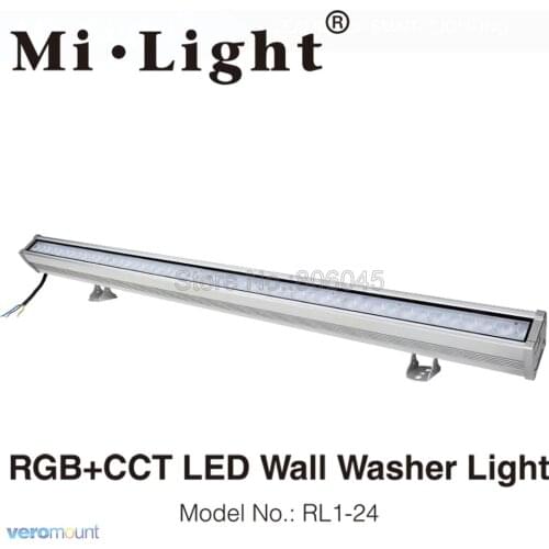 MiLight RL1-24 24W RGB+CCT LED Wall Washer Light IP66 Waterproof Outdoor Light AC110V 220V Dimmable Linear 2.4G Remote WiFi APP