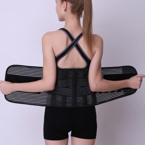 Slim Back Brace with Extra Support Bars Guaranteed Highest Infused Fit Braces for Lower Back Pain Relief Lumbar Waist Support